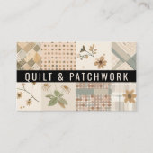 Carte De Visite Couverture beige pastel Patchwork Vêtements faits (Devant)