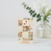 Carte De Visite Couverture beige pastel Patchwork Vêtements faits (Debout devant)