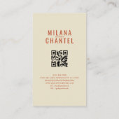 Carte De Visite Couverture beige pastel Patchwork Vêtements faits (Dos)