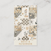 Carte De Visite Couverture beige pastel Patchwork Vêtements faits (Devant)