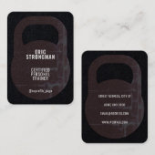 Carte De Visite Couverture de forme Kettlebell rustique (Devant / Derrière)
