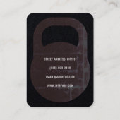 Carte De Visite Couverture de forme Kettlebell rustique (Dos)