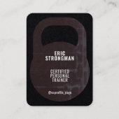 Carte De Visite Couverture de forme Kettlebell rustique (Devant)