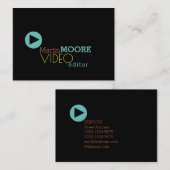 Carte De Visite Couverture de jeu d'art visuel de production de (Devant / Derrière)