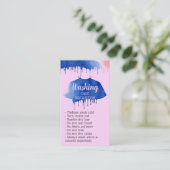 Carte De Visite Couverture de lavage Vêtements Lilac (Debout devant)