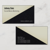 Carte De Visite Couverture de ligne triangulaire diagonale moderne (Devant / Derrière)