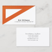 Carte De Visite Couverture de règle triangle (Devant / Derrière)