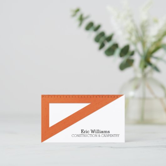 Carte De Visite Couverture de règle triangle (Debout devant)