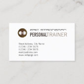 Carte De Visite Couverture de style d'haltère de Fitnesss (Dos)