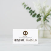 Carte De Visite Couverture de style d'haltère de Fitnesss (Debout devant)