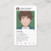 Carte De Visite Couverture de téléphone de Faux et style en acier (Dos)