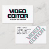 Carte De Visite Couverture de texte à effet de pépin double (Devant / Derrière)