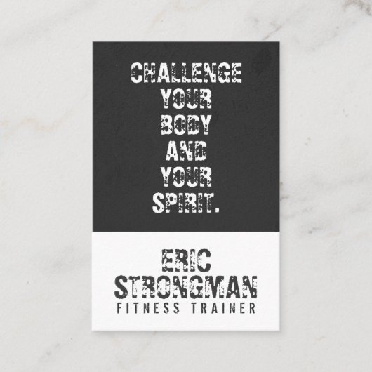 Carte De Visite Couverture des textes de citation de motivation (Devant)