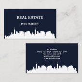 Carte De Visite Couverture d'illustration d'horizon de ville (Devant / Derrière)