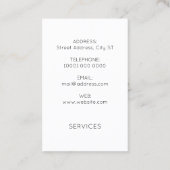 Carte De Visite Couverture d'image du nettoyant à vide (Dos)