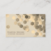 Carte De Visite Couverture élégante de motif géométrique abstrait (Devant)