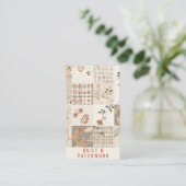 Carte De Visite Couverture en beige pastel Patchwork Vêtements fai (Debout devant)