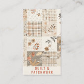 Carte De Visite Couverture en beige pastel Patchwork Vêtements fai (Devant)
