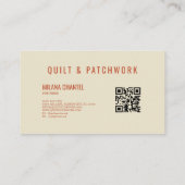 Carte De Visite Couverture en beige pastel Patchwork Vêtements fai (Dos)