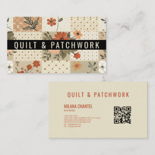 Carte De Visite Couverture en beige pastel Patchwork Vêtements fai