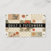 Carte De Visite Couverture en beige pastel Patchwork Vêtements fai (Devant)