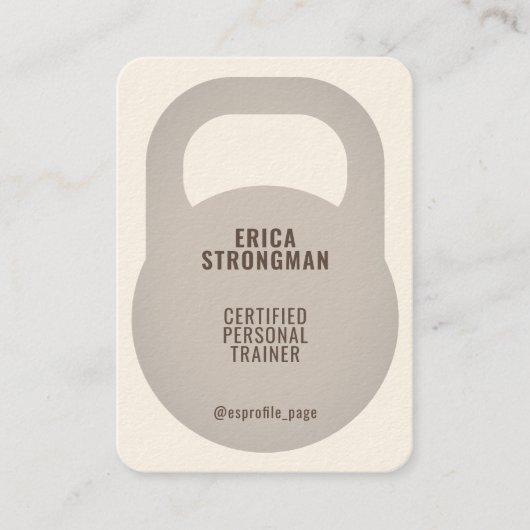 Carte De Visite Couverture en forme de Kettlebell (Devant)