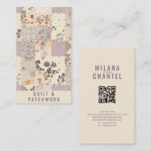 Carte De Visite Couverture en lilac Patchwork Vêtements faits main (Devant / Derrière)