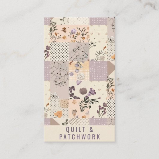 Carte De Visite Couverture en lilac Patchwork Vêtements faits main (Devant)