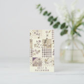 Carte De Visite Couverture en lilac Patchwork Vêtements faits main (Debout devant)