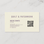 Carte De Visite Couverture en lilac Patchwork Vêtements faits main (Dos)