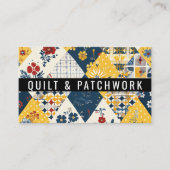 Carte De Visite Couverture en patchwork bleu jaune rouge Vêtements (Devant)