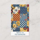 Carte De Visite Couverture en patchwork bleu jaune rouge Vêtements (Devant)
