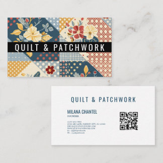 Carte De Visite Couverture en patchwork bleu jaune rouge Vêtements