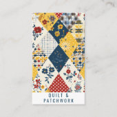 Carte De Visite Couverture en patchwork bleu jaune rouge Vêtements (Devant)