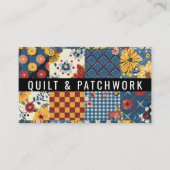 Carte De Visite Couverture en patchwork bleu jaune rouge Vêtements (Devant)