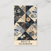 Carte De Visite Couverture en patchwork bleu marine et crème pour  (Devant)