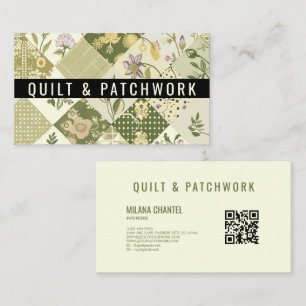 Carte De Visite Couverture en patchwork de lilas vert Vêtements fa
