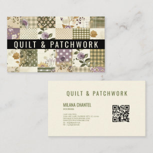 Carte De Visite Couverture en patchwork de lilas vert Vêtements fa