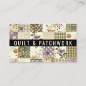 Carte De Visite Couverture en patchwork de lilas vert Vêtements fa (Devant)