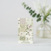 Carte De Visite Couverture en patchwork de lilas vert Vêtements fa (Debout devant)