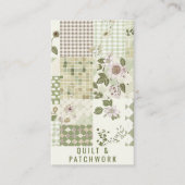 Carte De Visite Couverture en patchwork de lilas vert Vêtements fa (Devant)