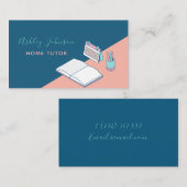 Carte De Visite Couverture Enseignant Maison privée Tuteur Deux co (Devant / Derrière)