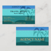 Carte De Visite Couverture exotique professionnelle de tourisme (Devant / Derrière)