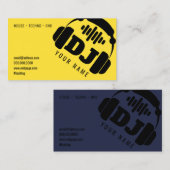 Carte De Visite Couverture géante d'écouteurs de disc-jockey (Devant / Derrière)