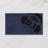 Carte De Visite Couverture géante d'écouteurs de disc-jockey (Dos)