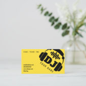 Carte De Visite Couverture géante d'écouteurs de disc-jockey (Debout devant)