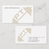 Carte De Visite Couverture géante d'haltère de logo (Devant / Derrière)