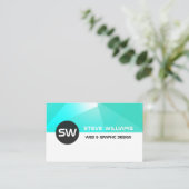 Carte De Visite Couverture géométrique moderne de motif (Debout devant)