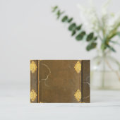 Carte De Visite Couverture Gold & Old Book (Debout devant)