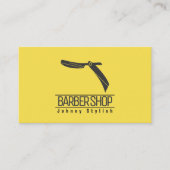 Carte De Visite Couverture grise jaune de rasoir (Devant)